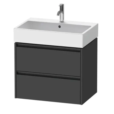 Duravit Ketho.2 - izlietnes skapītis, 55x68x46 cm, 2 atvilktnes, grafīta matēts K25276049490000