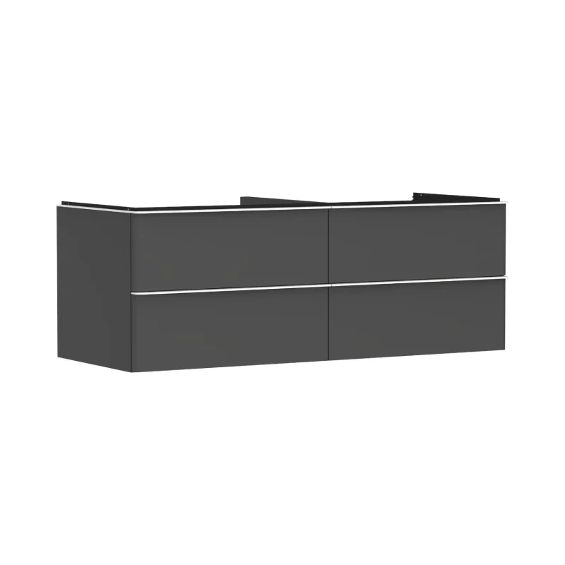 Hansgrohe Xelu Q - izlietnes skapītis, 50x136x55 cm, 4 atvilktnes, matēti pelēks/matēti balts 54087700