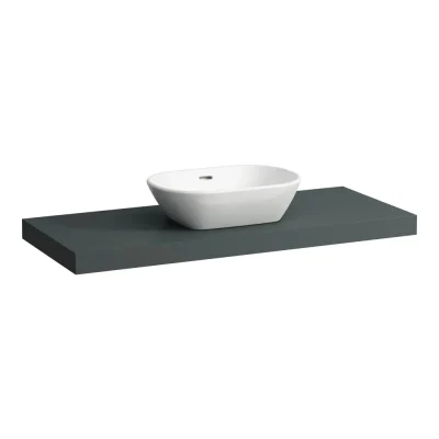 Laufen Lani - izlietnes virsma, 118 cm, izgriezums vidū, pelēka H4046711122661