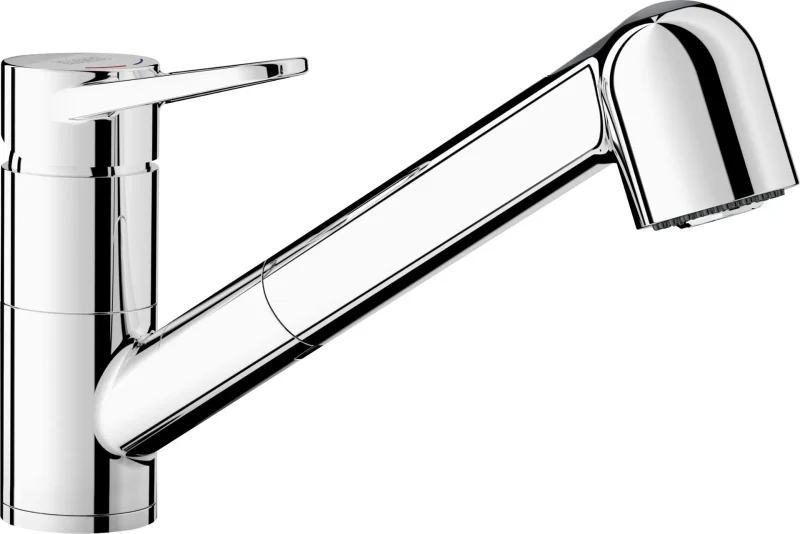 Blanco Wega S - virtuves izlietnes maisītājs ar izvelkamu dušu, hroms 526416