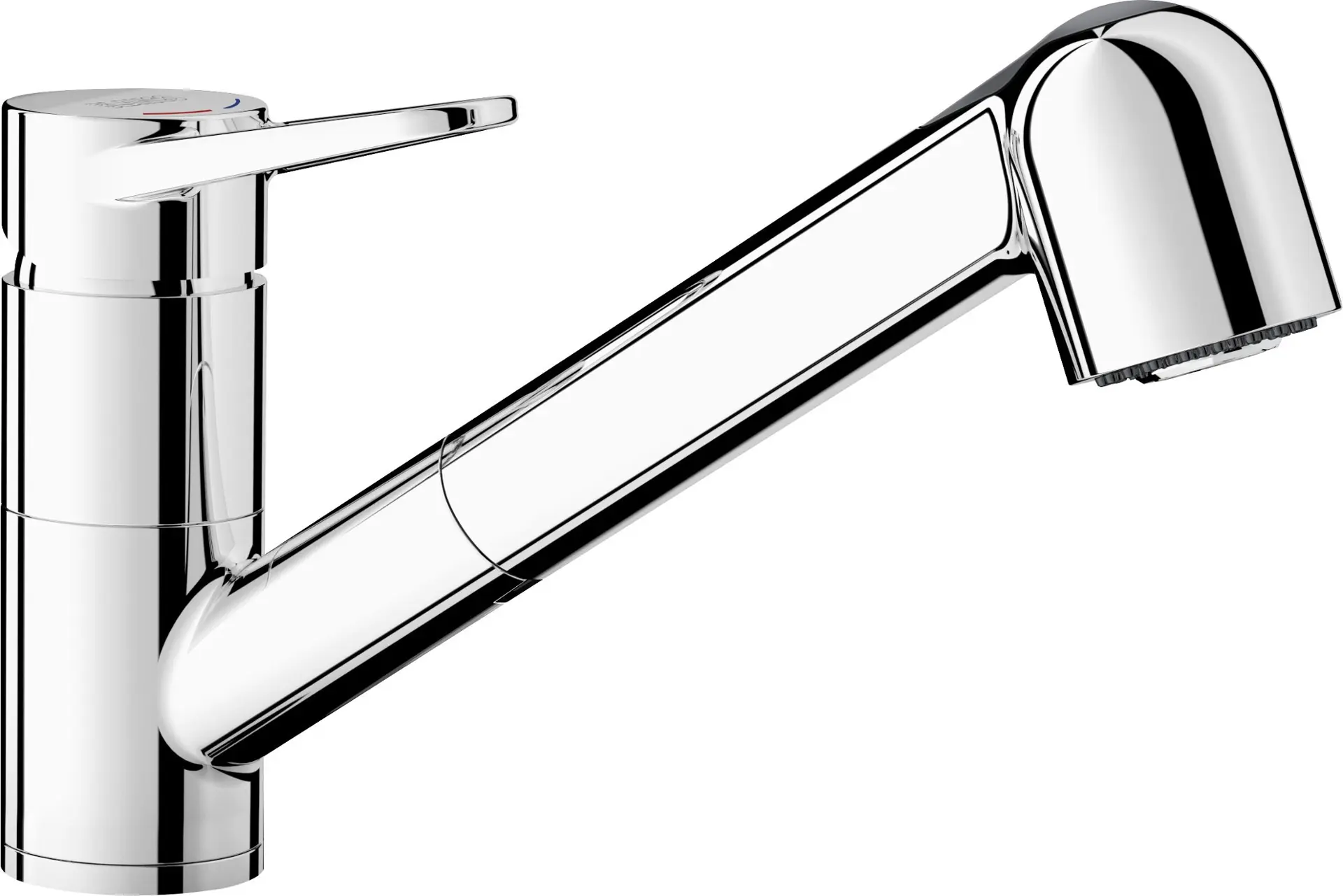 Blanco Wega S - virtuves izlietnes maisītājs ar izvelkamu dušu, hroms 526416
