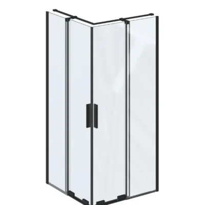 Ravak Roll - dušas kabīne 80x80 cm, melns/caurspīdīgs stikls X14V40300Z1