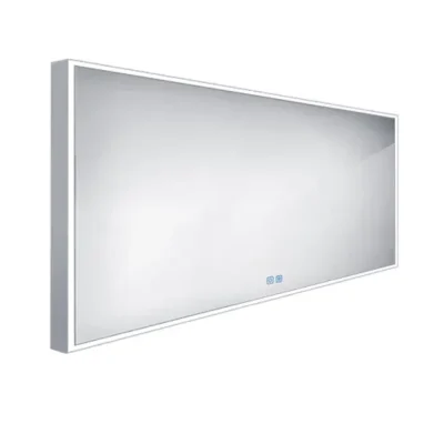 Nimco spogulis - spogulis ar LED apgaismojumu, 140x70 cm, skārienjutīgs sensors, alumīnijs ZP 13008VX