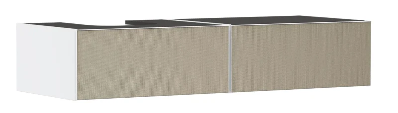 Hansgrohe Xevolos E - izlietnes skapītis, 28x137x55 cm, 2 atvilktnes, matēti balts/bronzas struktūra 54319390