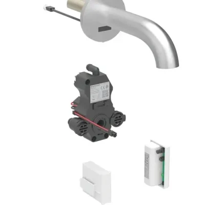 Geberit Piave - elektronisks zemapmetuma izlietnes maisītājs, ģeneratora darbība, easy to clean, matēts nerūsējošais tērauds 116.266.SN.1