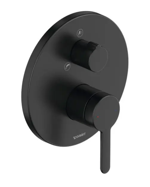 Duravit C.1 - zemapmetuma vannas maisītājs, 2 patērētājiem, melns matēts C15210012046