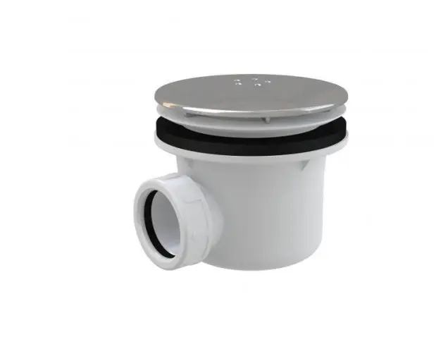 Alcadrain sifoni - smaku aizturis, diametrs 90 mm, LUX metāls/spīdīgs A49K