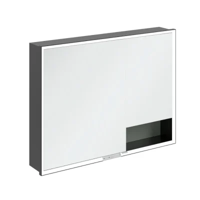 Villeroy & Boch My View+ - spoguļskapītis ar LED apgaismojumu 100x75x17 cm, 2 durvis, Soft Green/matēti melns B48210AF