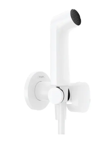 Hansgrohe - zemapmetuma bidē maisītājs ar rokas dušu, matēti balts 29232700