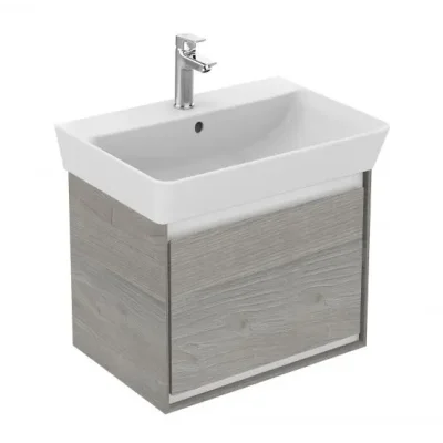 Ideal Standard Connect Air - izlietnes skapītis Cube 55 cm, 48x41x40 cm, ozolkoka pelēks dekors/balts matēts E0844PS
