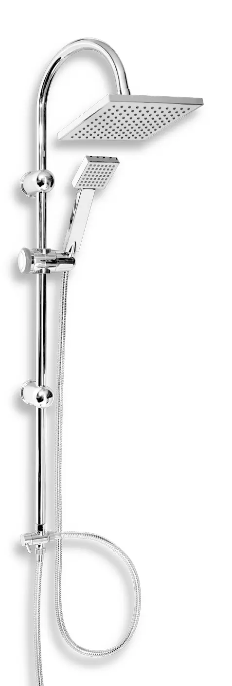 Novaservis dušas komplekti - dušas komplekts, virsējā un rokas duša ar turētāju un dušas šļūteni, augstums 106 cm, hroms SET031,0