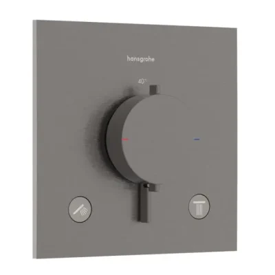 Hansgrohe Ecostat Comfort E - zemapmetuma termostata maisītājs 2 patērētājiem, hroms melns matēts 33711340