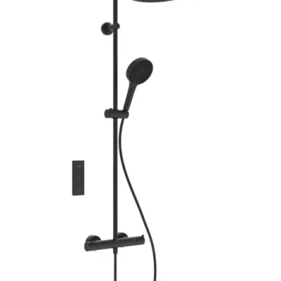 Ideal Standard Ceratherm T125+ - dušas komplekts ar termostatu, diametrs 30 cm, 3 strūklas, zīdaini melns A7689XG