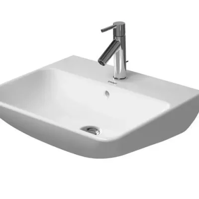 Duravit ME by Starck - izlietne 55x44 cm, ar 1 jaucējkrāna caurumu, ar WonderGliss, Alpu balts 23355500001