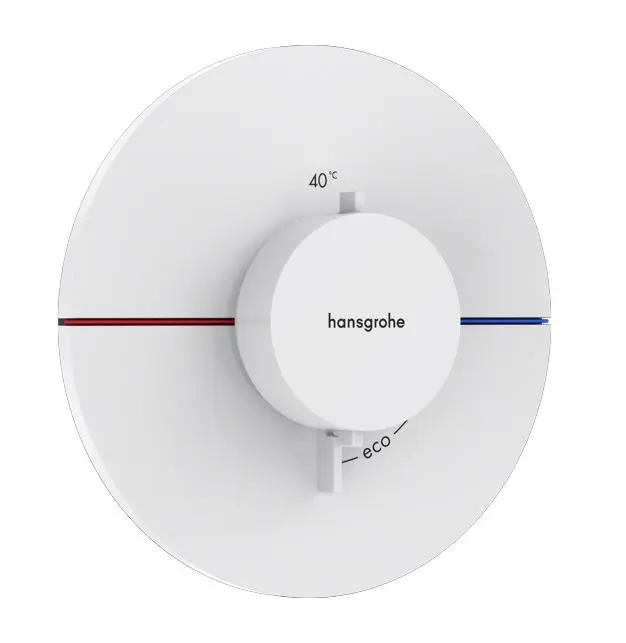 Hansgrohe ShowerSelect Comfort - zemapmetuma termostata maisītājs, balts matēts 15559700