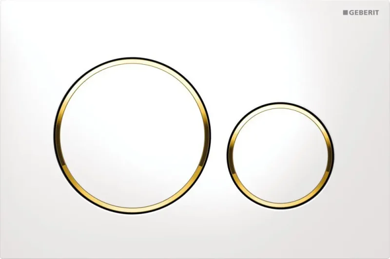Geberit Sigma20 - vadības plate SIGMA20, balta / apzeltīta 115.882.KK.1