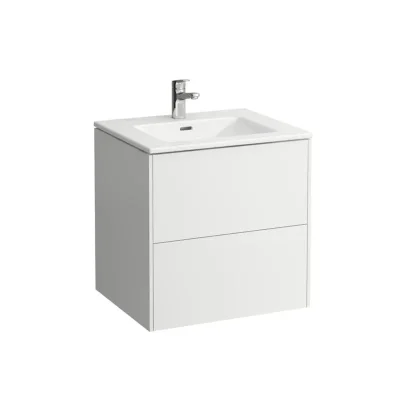 Laufen Pro S - izlietne ar zemizlietnes skapi, 60x61x50 cm, 2 atvilktnes, balts matēts H8649602601041