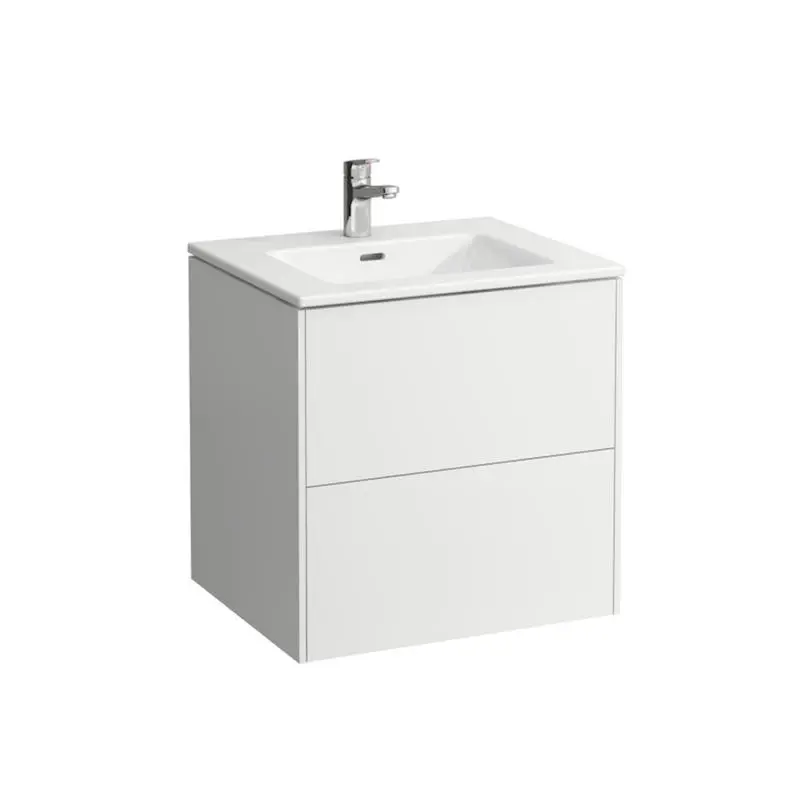 Laufen Pro S - izlietne ar zemizlietnes skapi, 60x61x50 cm, 2 atvilktnes, balts matēts H8649602601041