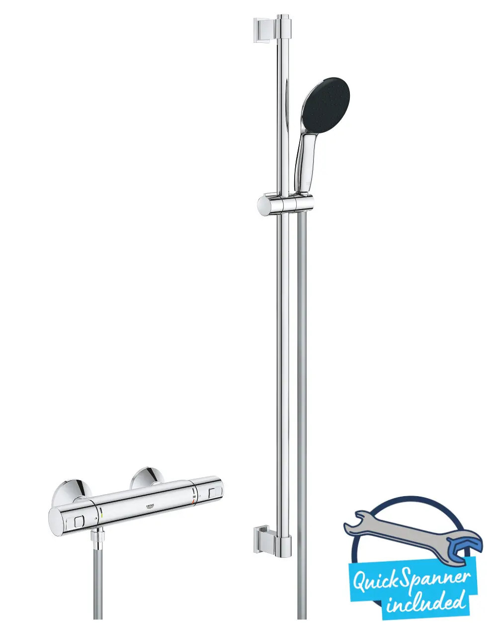 Grohe QuickFix Precision Start - dušas komplekts ar termostatu, hroms 34854001
