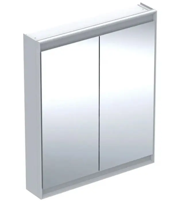 Geberit ONE - spoguļskapītis ar LED apgaismojumu, 75x90x15 cm, 2 durvis, metāls 505.812.00.1