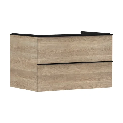 Hansgrohe Xelu Q - izlietnes skapītis, 50x78x55 cm, 2 atvilktnes, dabīgs ozols/matēti melns 54076670