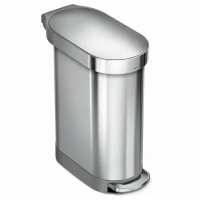 Simplehuman atkritumu tvertne - atkritumu tvertne 45 l, matēts nerūsējošais tērauds CW2044