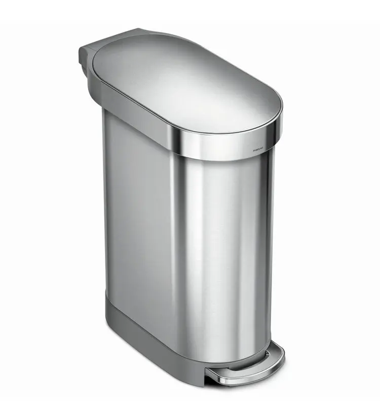 Simplehuman atkritumu tvertne - atkritumu tvertne 45 l, matēts nerūsējošais tērauds CW2044