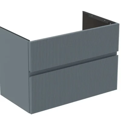 Ideal Standard Finesse - izlietnes skapītis 80x44x55 cm, 2 atvilktnes, Ribbed matēts Ashblue E3387UQ