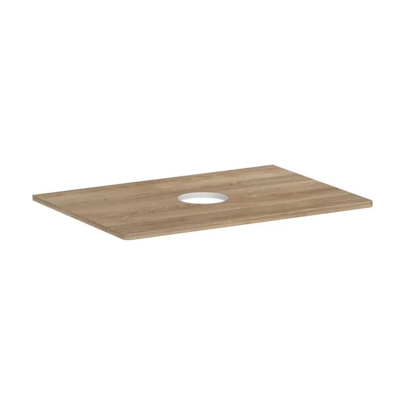 Hansgrohe Xelu Q - izlietnes virsma 78x55 cm, izgriezums vidū, dabīgs ozols 54113230
