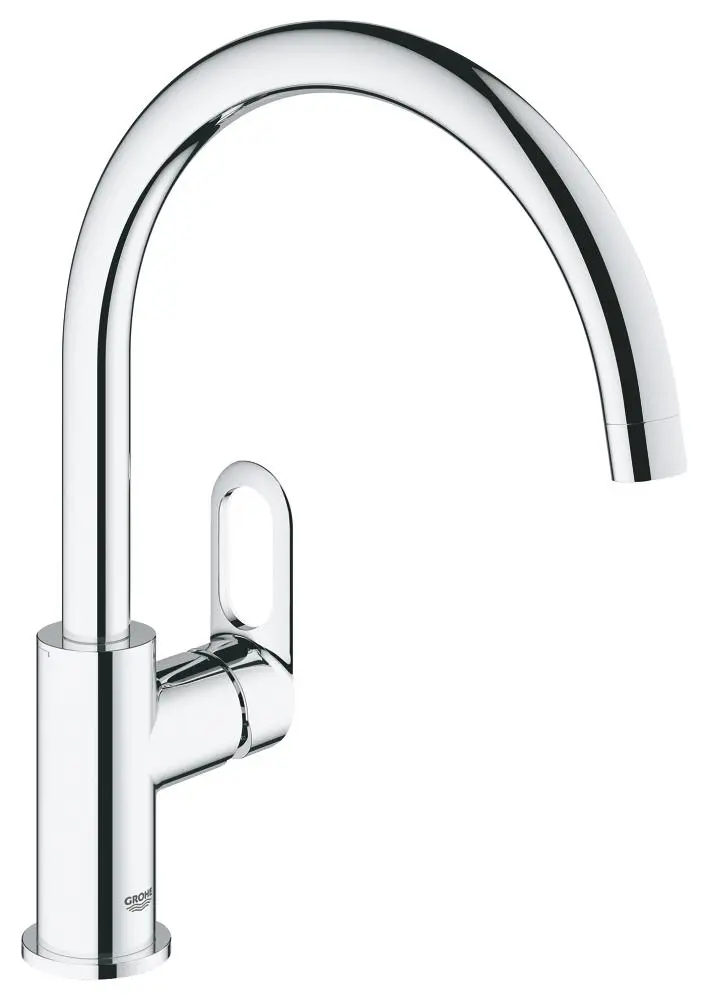 Grohe BauLoop - virtuves izlietnes vienas sviras maisītājs, hromēts 31368000