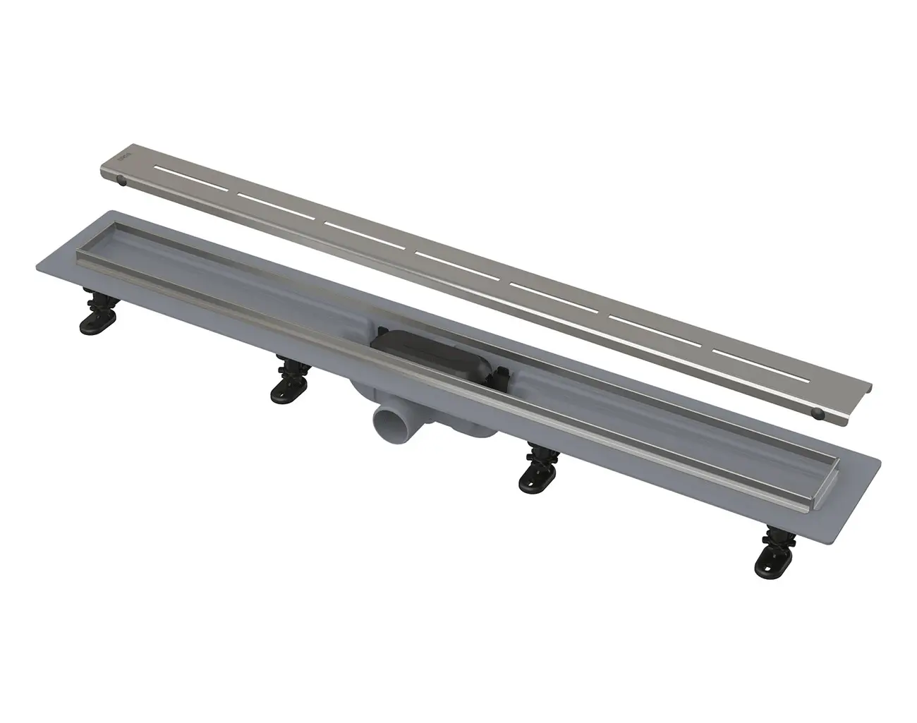 Alcadrain dušas renes - dušas paliktnis Simple 75 cm, ar nerūsējošā tērauda malu, ar režģi, nerūsējošā tērauda matējums APZ18-750M