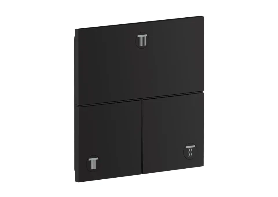 Axor ShowerSelect ID - zemapmetuma vārsts, 3 patērētājiem, matēti melns 36780670