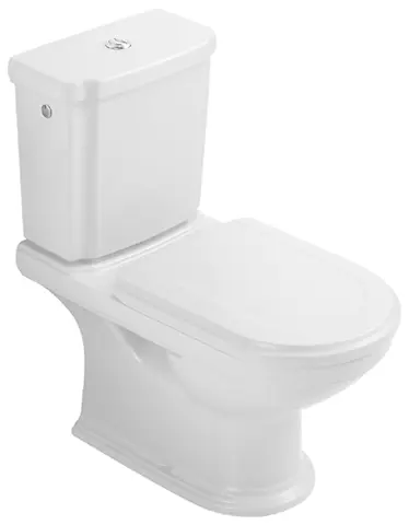 Villeroy & Boch Hommage - uzliktnecisternas skalošanas kaste, ar CeramicPlus, balta - skalošanas kaste, misiņš 772116R1