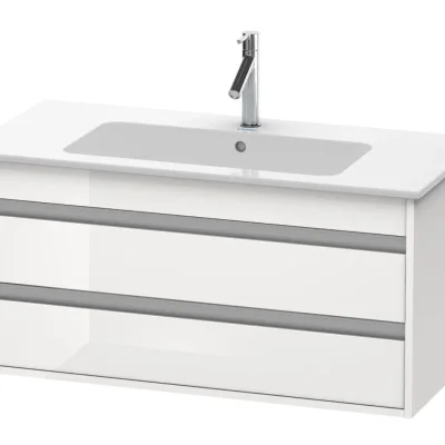 Duravit Ketho - izlietnes skapītis 48x100x48 cm, ar 2 atvilktnēm, balts spīdīgs KT643002222