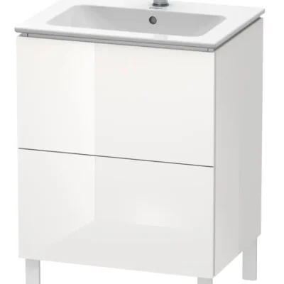 Duravit L-Cube - izlietnes skapītis 86x62x48 cm, 2 atvilktnes, balts spīdīgs LC662502222