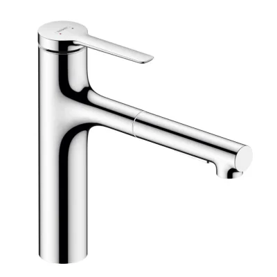 Hansgrohe Zesis M33 - virtuves izlietnes maisītājs ar izvelkamu dušu, hroms 74822000