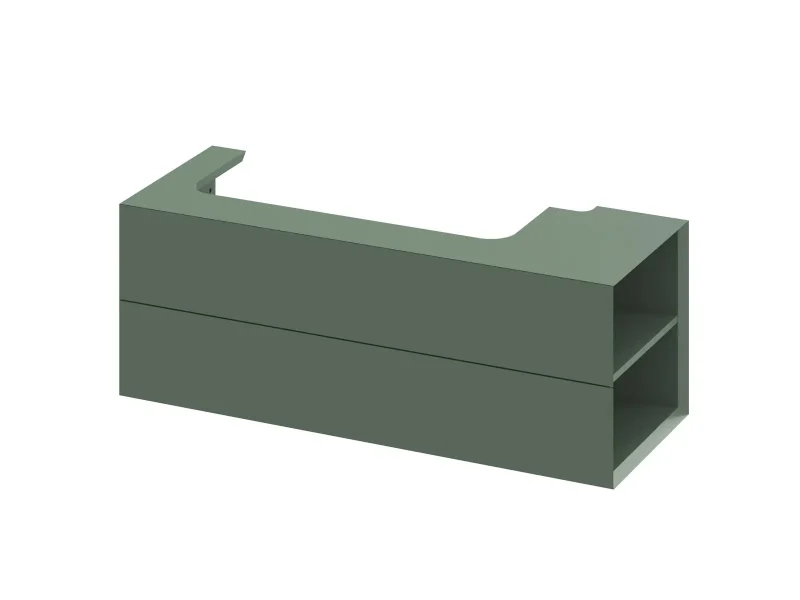 Ravak Lite - izlietnes skapītis 120x45x43 cm, 2 atvilktnes, Grey Green X000001894