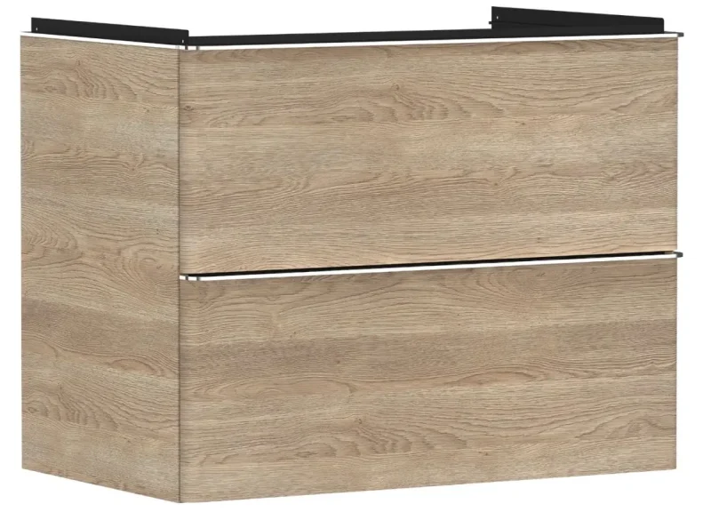 Hansgrohe Xelu Q - izlietnes apakšskapītis, 63x78x50 cm, 2 atvilktnes, dabīgs ozols/hroms 54029000