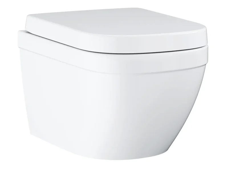 Grohe Euro Ceramic - piekaramais WC ar WC sēdekli SoftClose, Rimless, Triple Vortex, Alpu balts 39693000