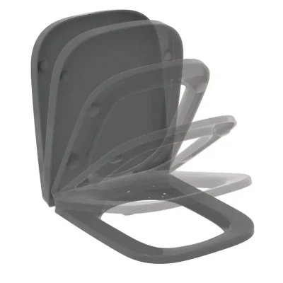 Ideal Standard i.Life B - WC sēdeklis Wrapover, SoftClose, pelēks spīdīgs T468358