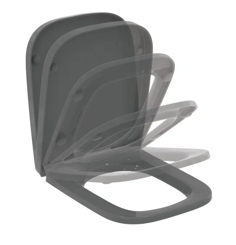 Ideal Standard i.Life B - WC sēdeklis Wrapover, SoftClose, pelēks spīdīgs T468358