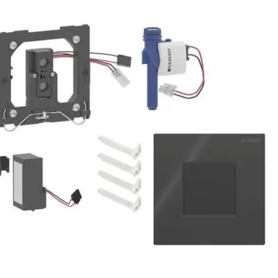 Geberit - elektroniska pisuāra skalošanas vadība tips 01, darbība ar baterijām, Bluetooth, melns 116.094.DW.1