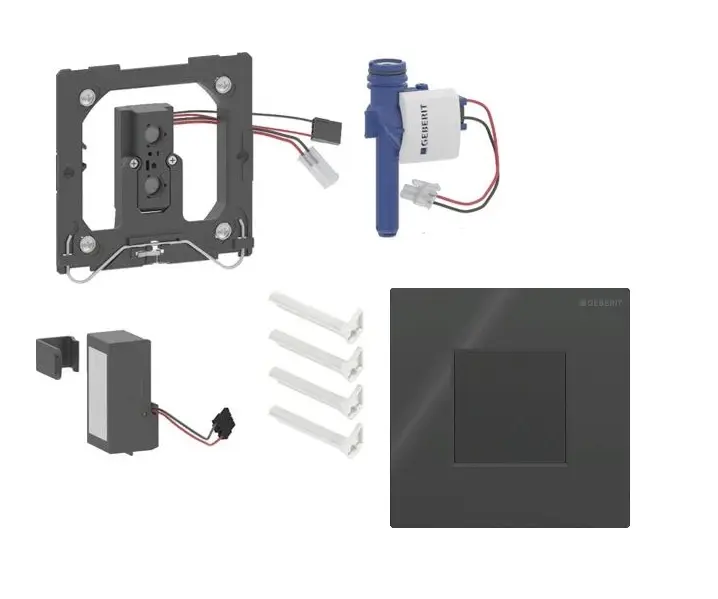 Geberit - elektroniska pisuāra skalošanas vadība tips 01, darbība ar baterijām, Bluetooth, melns 116.094.DW.1