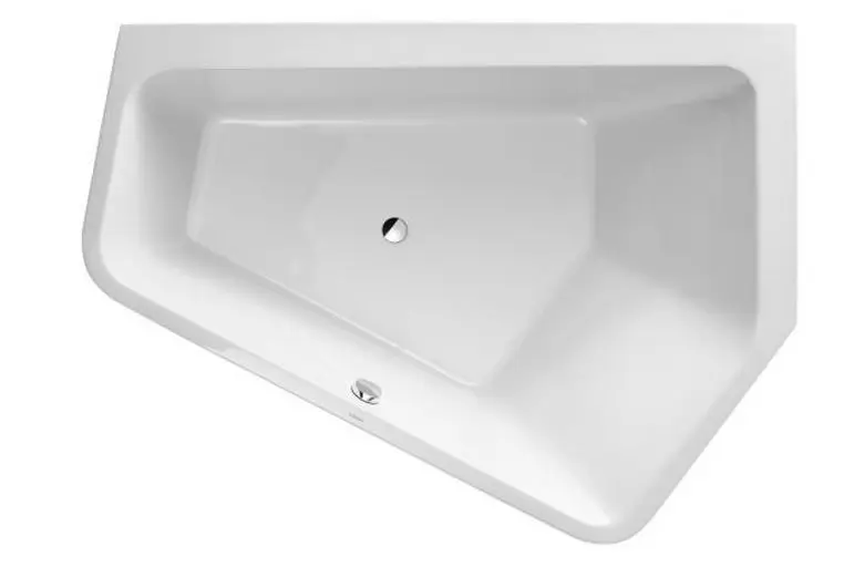 Duravit Paiova 5 - asimetriska vanna, 190x140 cm, ar paneli, labā puse, balta 700397000000000