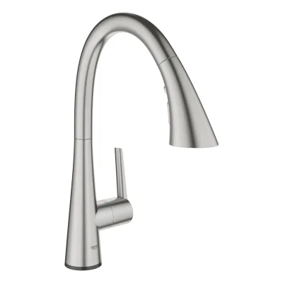 Grohe ZedraTouch - elektronisks virtuves izlietnes maisītājs ar izvelkamu trauku dušu, SuperSteel 30219DC2