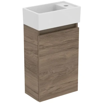 Ideal Standard Eurovit+ - roku izlietne ar skapīti, 55x35x20 cm, 1 durvis, valrieksts R0569Y9