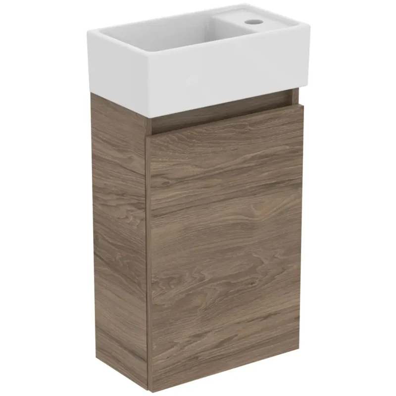 Ideal Standard Eurovit+ - roku izlietne ar skapīti, 55x35x20 cm, 1 durvis, valrieksts R0569Y9
