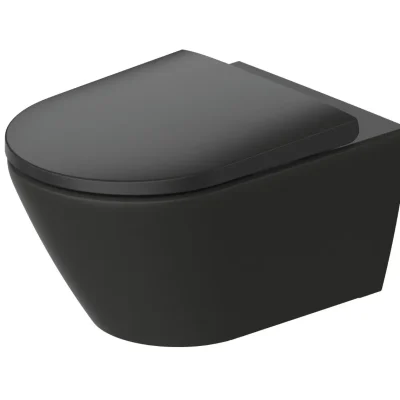 Duravit D-Neo - pie sienas stiprināms WC, bez apmales, DuraShield, antracīts 257709AD00