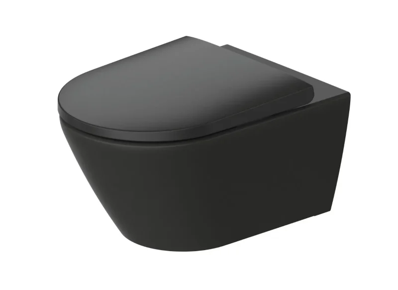 Duravit D-Neo - pie sienas stiprināms WC, bez apmales, DuraShield, antracīts 257709AD00