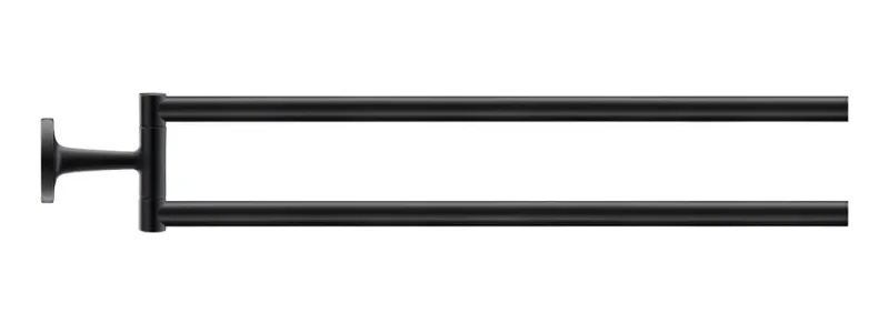 Duravit Starck T - dubultais dvieļu turētājs, kustīgs, garums 47 cm, melns matēts 0099414600